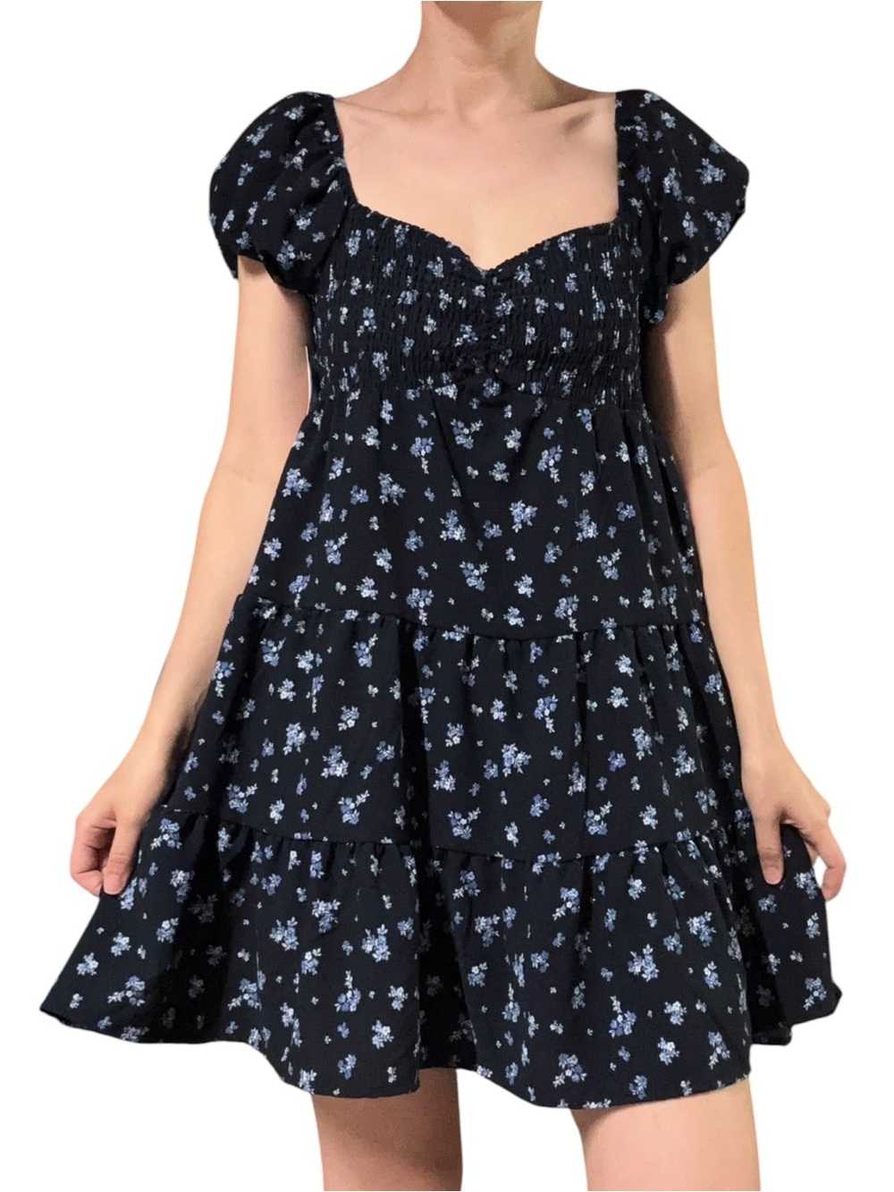 NWT✨ | No Boundaries | Smocked Sweetheart Neckline Floral Babydoll Mini Dress